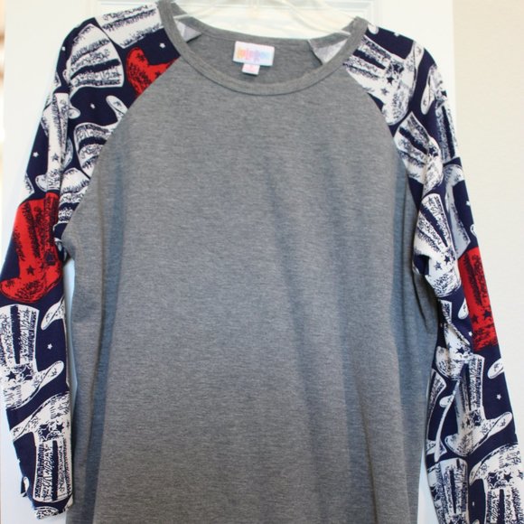 LuLaRoe Randy Patriotic Uncle Sam Top Hat - Picture 1 of 2